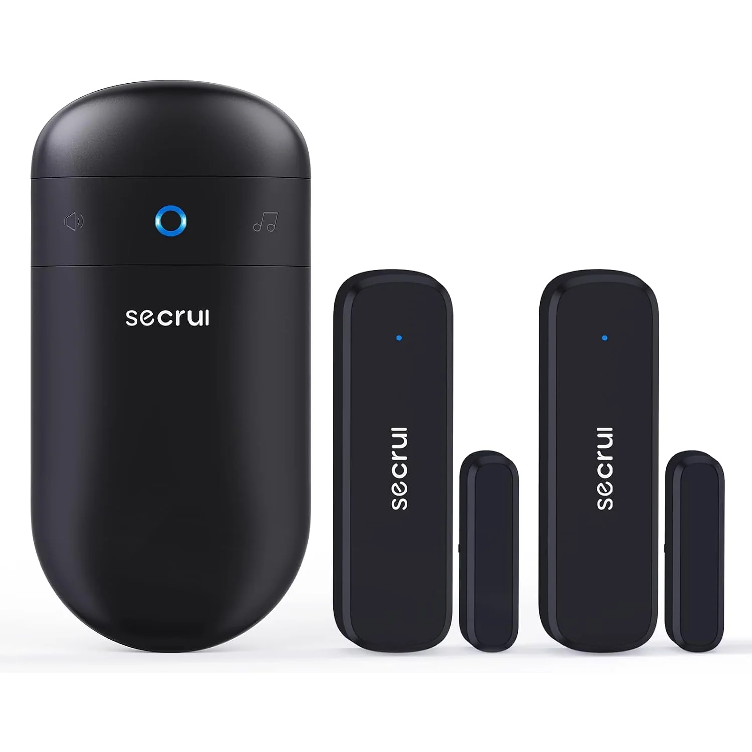 SECRUI Capsule Door Open Chime, black, 2 sensors + 1 receiver