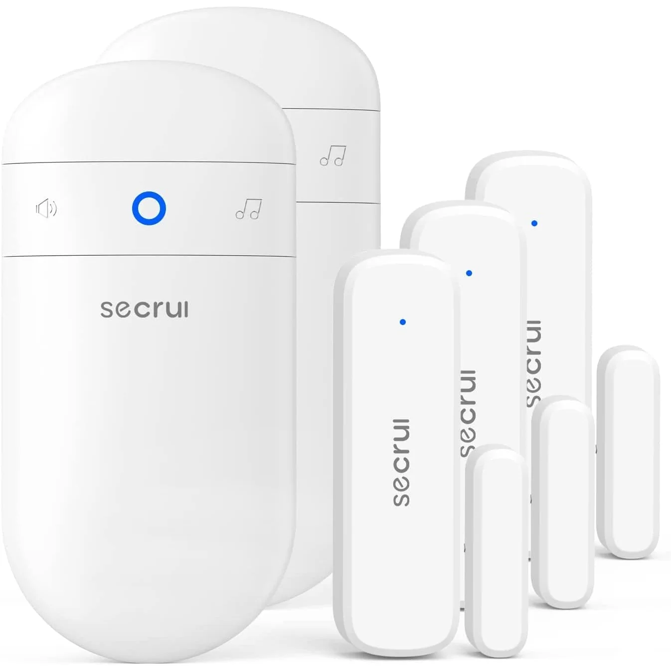SECRUI Capsule Door Open Chime, white, 3 sensors + 2 receivers