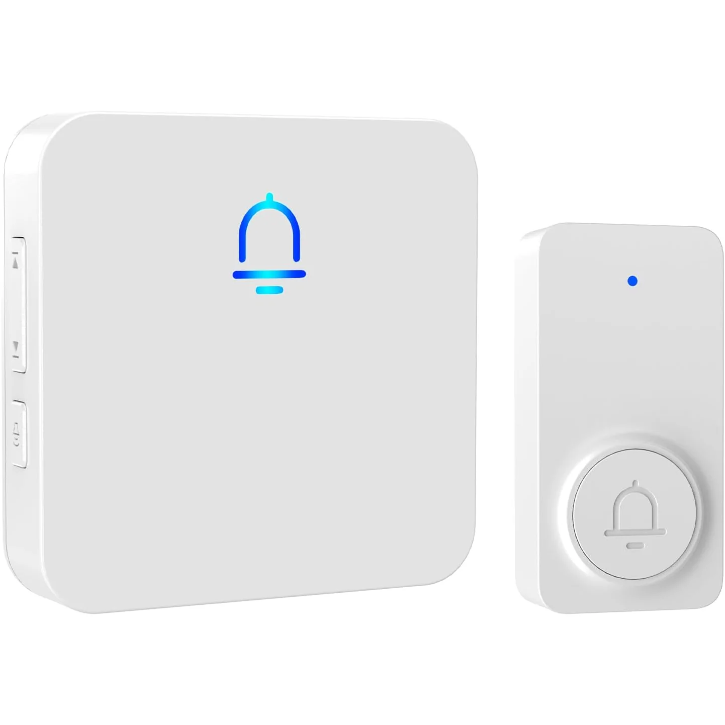 SECRUI Flat Panel Wireless Doorbell, white, 1 button + 1 receiver