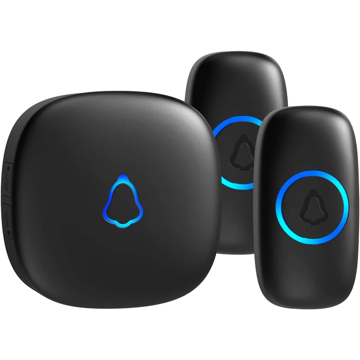 SECRUI M520 Wireless Doorbell, black, 2 buttons + 1 receiver
