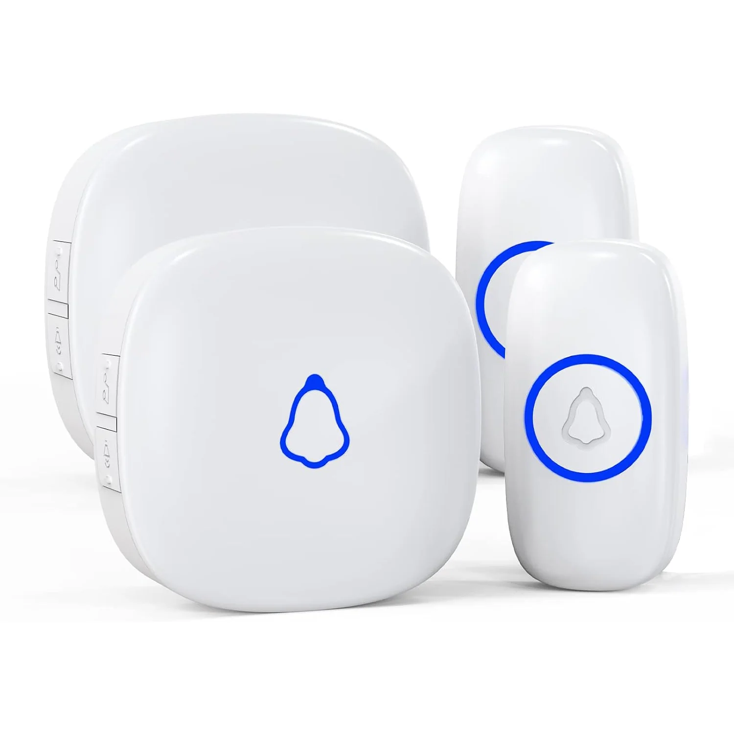 SECRUI M520 Doorbell Kit with 2 or 3 Receivers, white, 2 buttons + 2 receivers