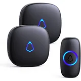 Black, 1 button + 2 receivers