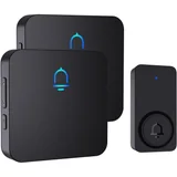Black, 1 button + 2 receivers