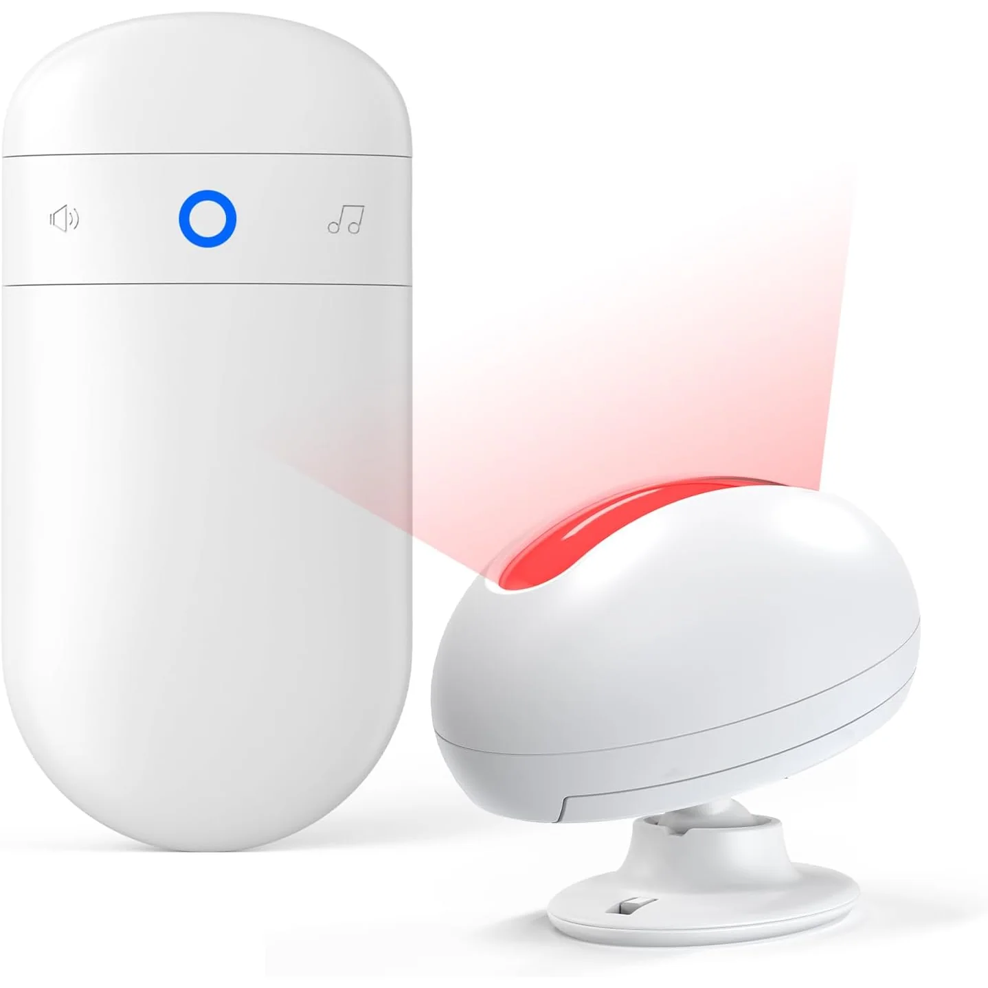 SECRUI Motion Sensor Chime, white, 1 sensor + 1 receiver